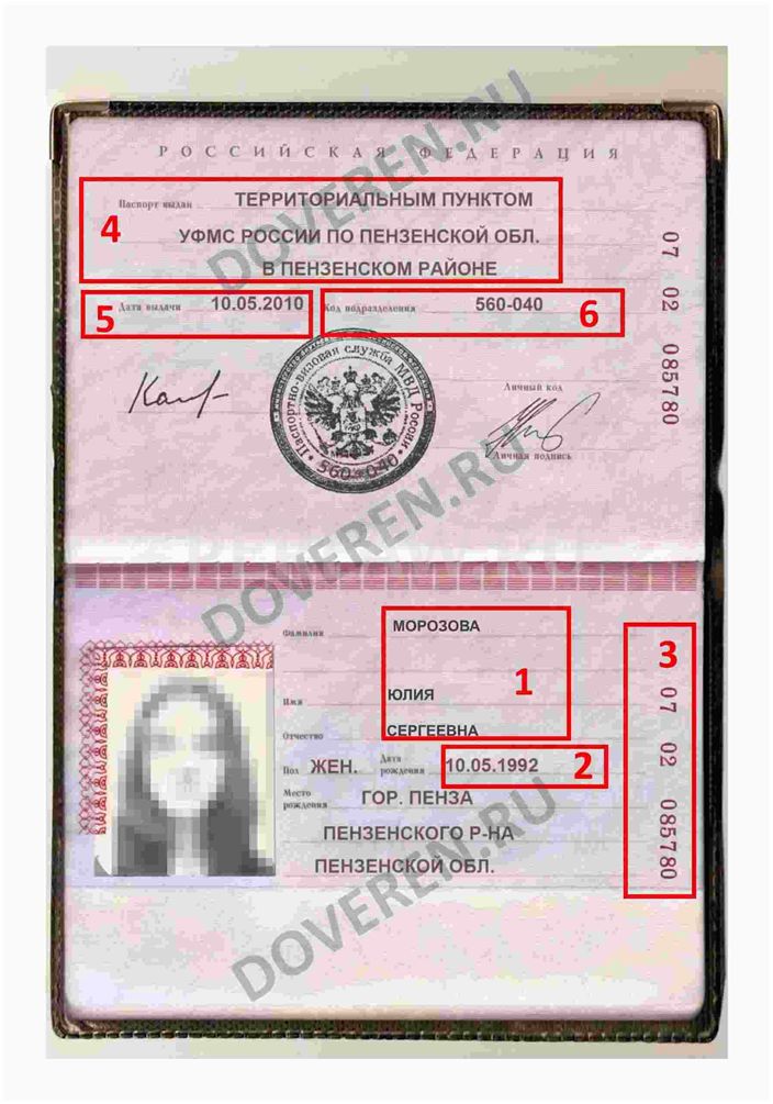 Паспорт доверителя