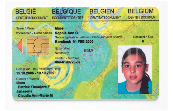 ID-карта Бельгии на ребенка